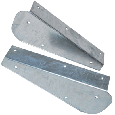 Rear Mudflap Brackets - Galvanised - Defender 90