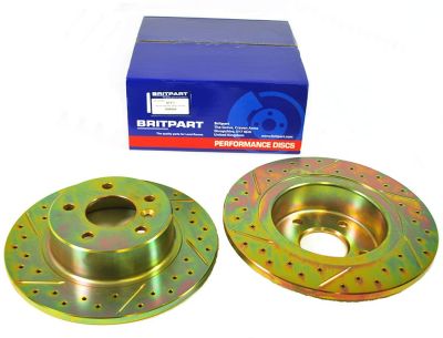 Rear Brake Discs - Solid - Britpart Performance