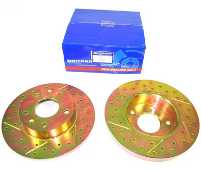 Front Brake Discs - Solid - Britpart Performance