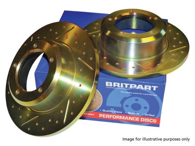 Rear Brake Discs - Solid - Pair - Britpart Performance - L322 (2002-2005)